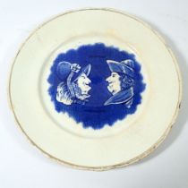 An Edwardian novelty two way plate 'Content' and 'Matrimony' which can be viewed either way up, 20.