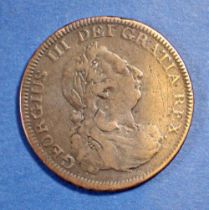 A George III five shillings dollar coin 1804, Bank of England emergency issue, Cond: fine