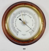 A Russell of Norwich circular aneroid barometer, 28cm diameter