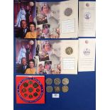 A quantity of commemorative British coinage to include 1997 United Kingdom Brilliant Uncirculated