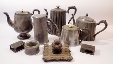 A box of Victorian silver plate and metalware