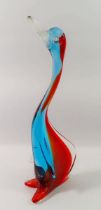 A large Murano glass duck, 40cm
