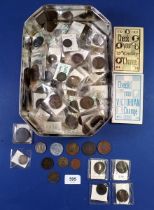 A group of 18th - 20th century British and world coins including some silver content, George III