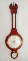 A Huger mahogany barometer/thermometer with hygrometer , 72cm