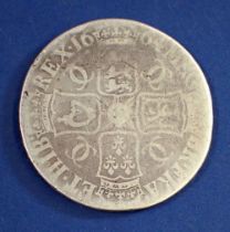A Charles II silver crown coin 1661, Cond: Fair