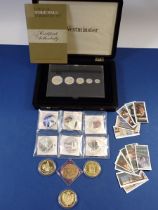 A Westminster coins of World War II coin set containing .500 silver half crown, florin, shilling,