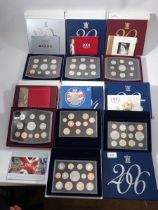 Seven Royal Mint issue United Kingdom proof coin sets, dates 2000 - 2006 Cond: Unc