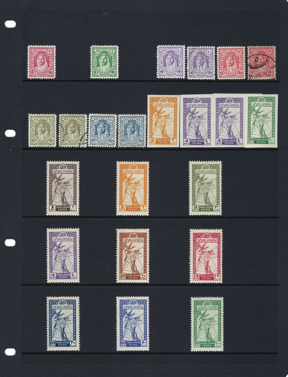 Jordan mint and used collection from 1927 "Transjordan" issues to 1960s in black Hagner album. - Image 4 of 18