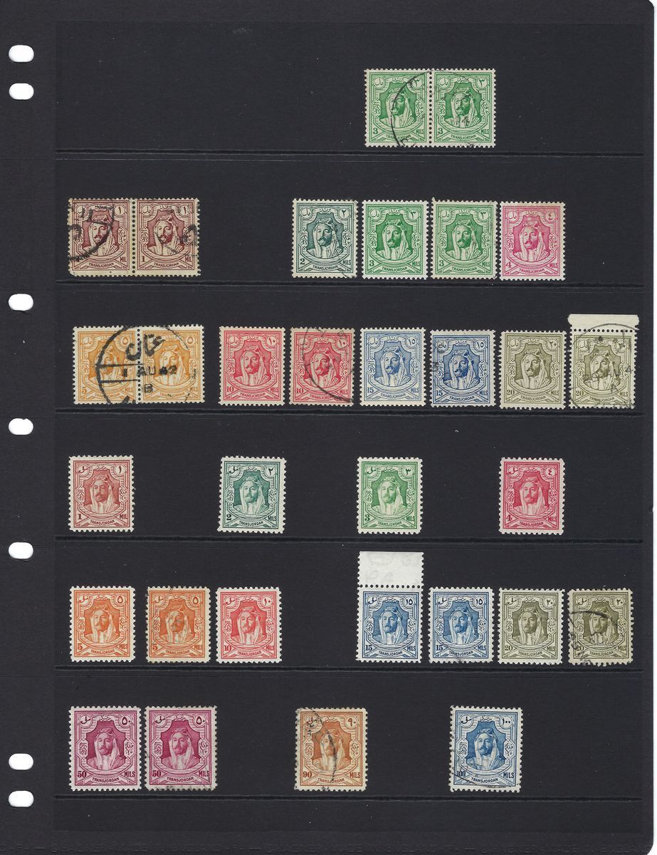 Jordan mint and used collection from 1927 "Transjordan" issues to 1960s in black Hagner album. - Image 2 of 18