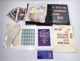 GB British Empire and Commonwealth stamps with stockbook of GB KEVII/KGV definitives up to 2/6d '