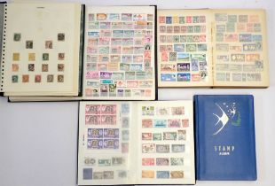 British Empire and Commonwealth boxed stamp accumulation in four stockbooks and album, mostly QV-