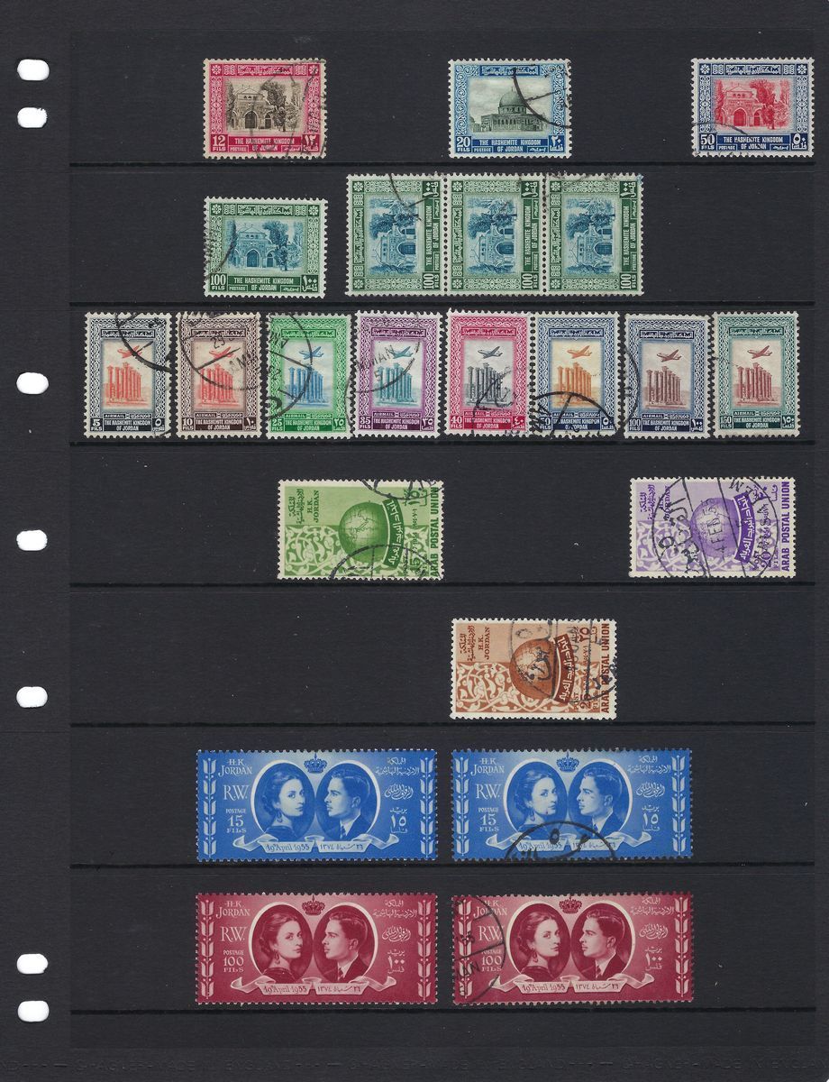 Jordan mint and used collection from 1927 "Transjordan" issues to 1960s in black Hagner album. - Image 9 of 18