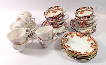 A Doulton Tumbling Leaves set of six coffee cups and saucers and a Sutherland 1920's set of six cups