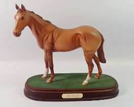 A Royal Doulton horse 'Frisk' on plinth
