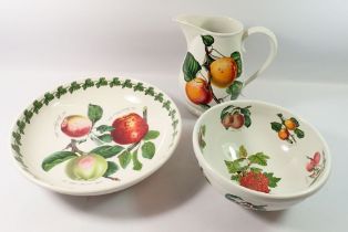 A Portmeirion large jug and two kitchen serving bowls
