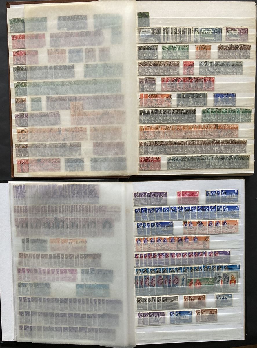 QV-QEII mint stamps of Malaya states on 14 stockcards along with 2 stockbooks full of used of the - Image 3 of 4