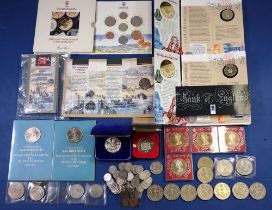 A miscellaneous group of coins including silver proof Western Samoa one tala 1977, 30.7g cased,