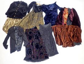 A box of various ladies outfits including Louis Feraud, Laura Ashley, Hobbs, Versace etc.