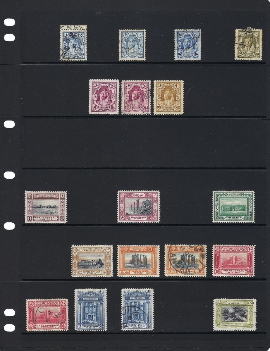 Jordan mint and used collection from 1927 "Transjordan" issues to 1960s in black Hagner album. - Image 3 of 18