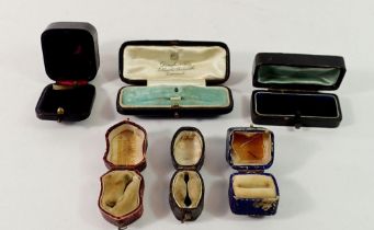 A small collection of antique ring and jewellery boxes