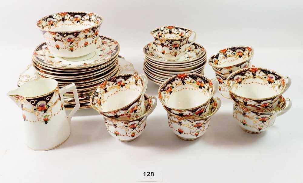 A Beswick Edwardian tea service comprising nine cups and eleven saucers, eleven plates, milk and