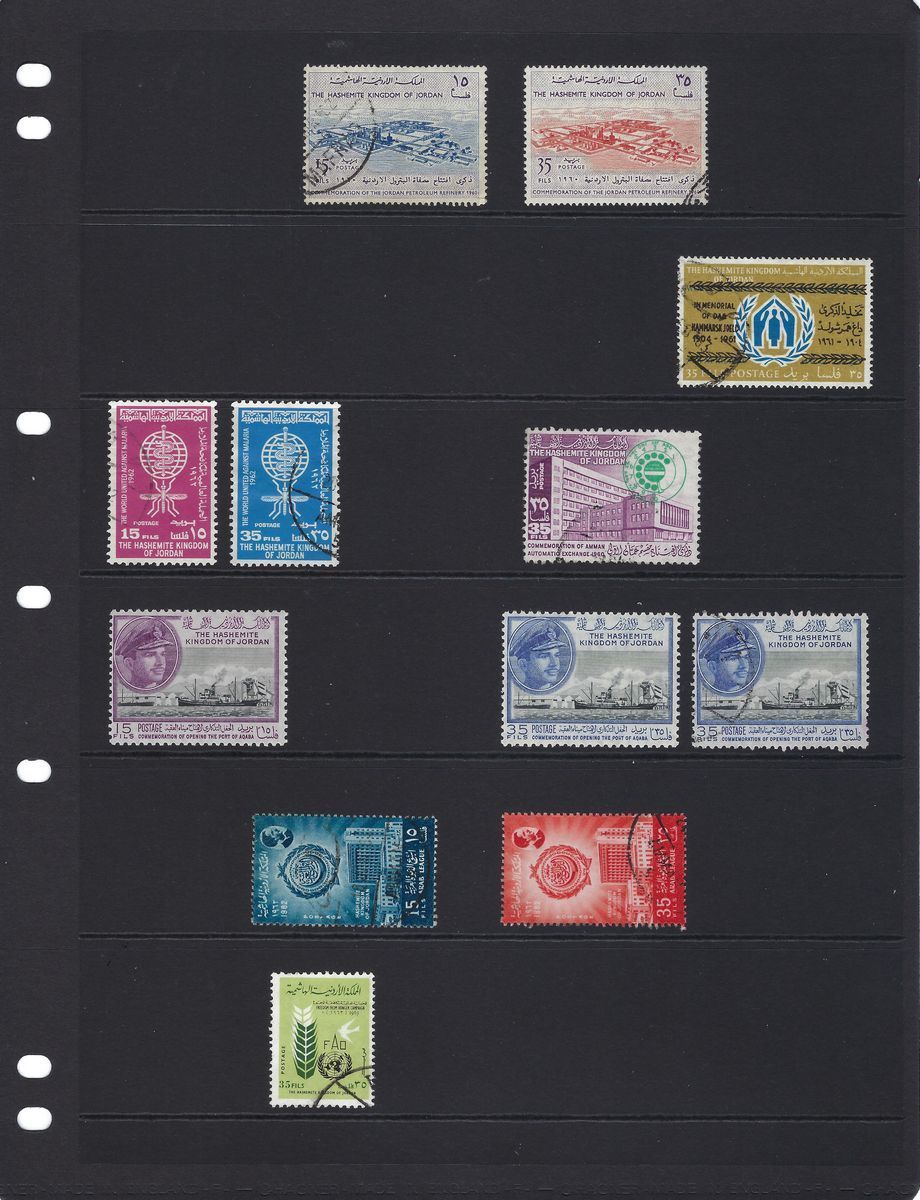 Jordan mint and used collection from 1927 "Transjordan" issues to 1960s in black Hagner album. - Image 13 of 18