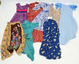 Seven vintage dresses including a Jonathan Logan floral dress, two Cresta Couture examples (two