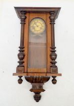 A Victorian Vienna style wall clock