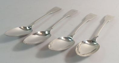 A pair of Georgian silver tablespoons and two others, total weight 147g, London 1813 by Thomas