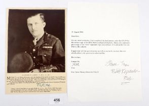 A signed page from Billy Bishop's Book - Lt Colonel W A Bishop VC DSO, MC, DFC