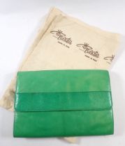 A Sergio Rossi leaf green vintage handbag circa 1960's