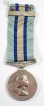 An Elizabeth II Royal Observer Corps medal awarded to Observer C King