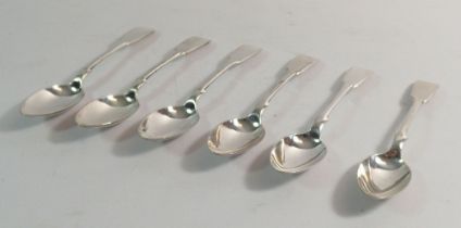 A set of six silver teaspoons, 147g, Sheffield 1898 by John Round & Son Ltd.