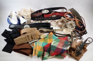 A quantity of vintage and later ladies belts