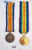 A WWI pair of medals to Pte W Cooke Labour Corps 594939