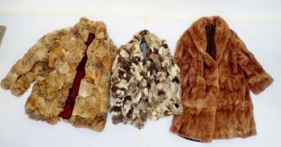 Three various fur jackets
