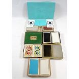 A Tiffany & Co bridge card game set together with four twin set packs of cards by Fournier and
