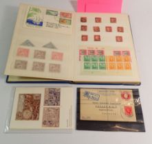 A blue stamp stockbook - GB and Br Empire QV-QEII mint and used definitives/commemoratives including