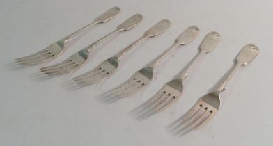 A set of six forks, Exeter 1874, 192g by Josiah Williams & Co