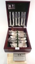 An Arthur Price silver plated cutlery set, six place settings - boxed and unused