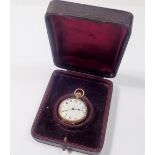 A ladies Swiss fob watch in 12.5 carat gold, 3cm diameter