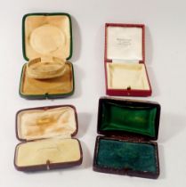 Four antique jewellery boxes