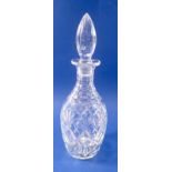 A Royal Doulton cut glass decanter