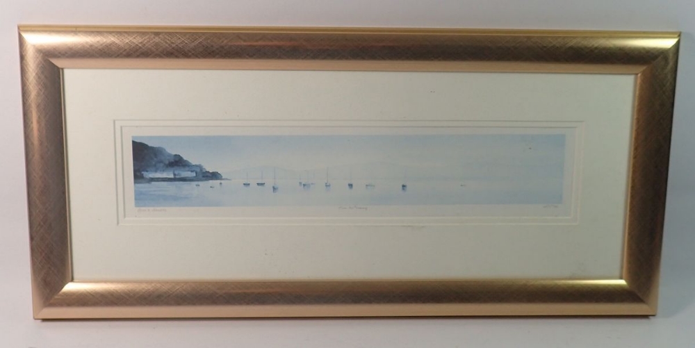 Claire Davies - limited edition print 'The Estuary' 452/700, 8 x 42cm