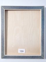 A 1920's grey shagreen photograph frame with ivory line inlay, 28.5 x 24cm, Ivory Certificate No.
