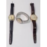 Two vintage Roamer mechanical gentleman's watches plus another vintage watch