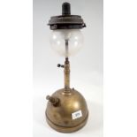 A Victorian brass parafin lamp, 41cm tall