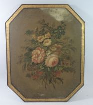 A 19th century oil on panel bouquet of flowers, 51 x 41cm
