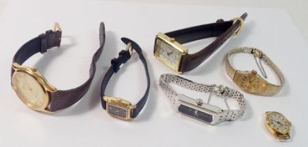 A collection of watches including ladies Bulova, Seiko etc.