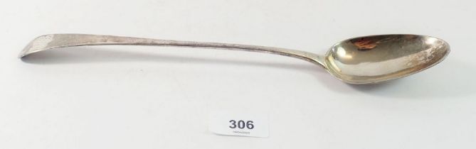 A Georgian silver basting spoon, London 1809 by William Sumner, 102g